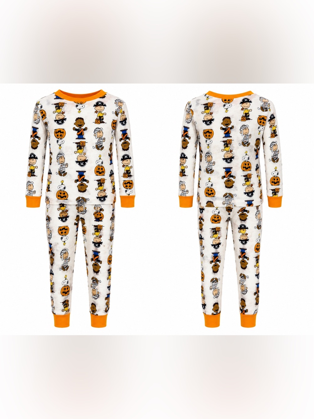 Peanuts Halloween Pajama Set 2T Snoopy Charlie Brown 2 Pc Cotton Pumpkin